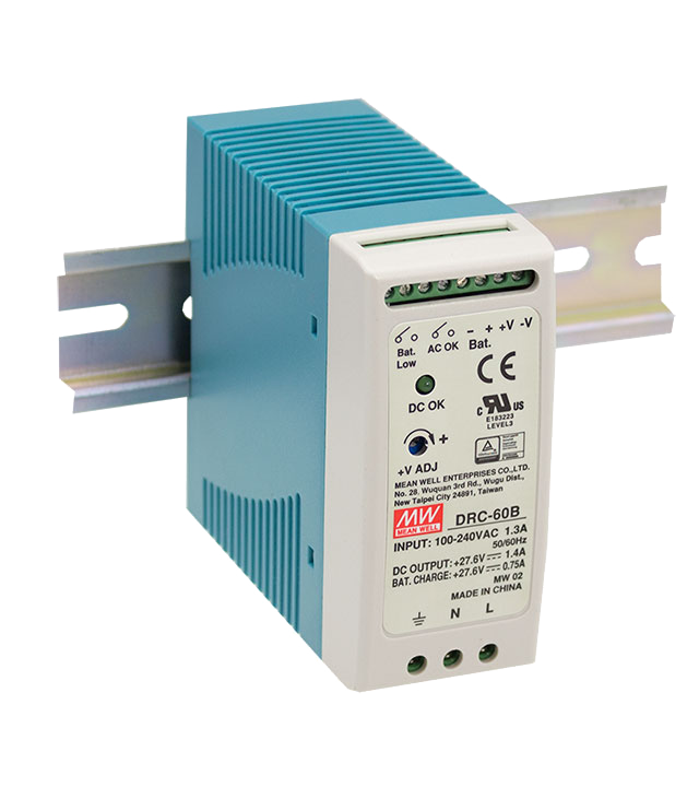 MEAN WELL DRC-60 DIN Rail Power Supply with UPS Function
