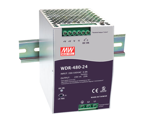 MEAN WELL WDR-480 DIN Rail Power Supply