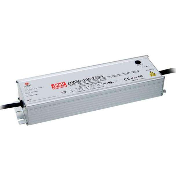 MEAN WELL HVGC-100 Series IP65 IP67 Constant Current LED Driver with High Input Voltage
