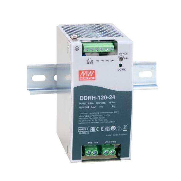 MEAN WELL DDRH-120 DC to DC converter with ultra-wide input voltage range