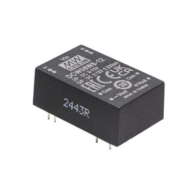 MEAN WELL DCW08W8 8 WATT Dual Ouput Regulated DC to DC Converter