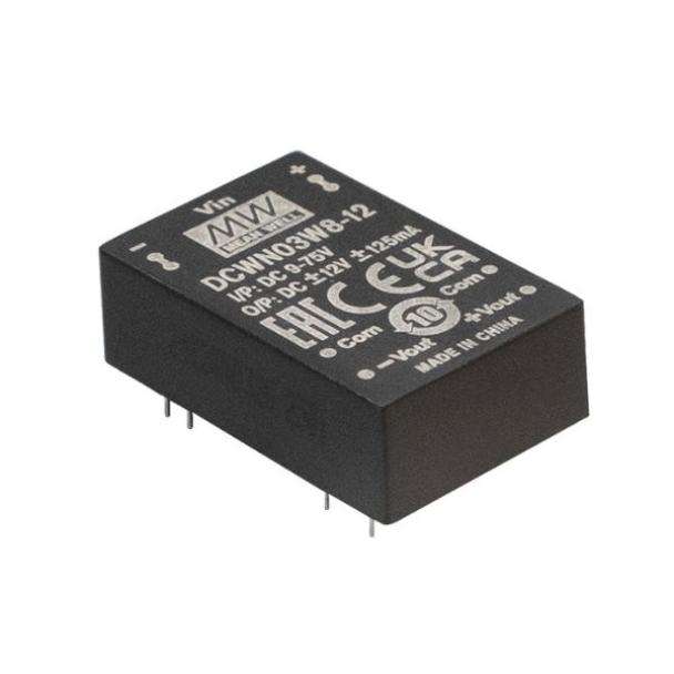 MEAN WELL DCWN03W8 3 WATT Dual Channel Regulated DC to DC Converter.