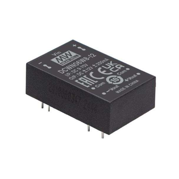 MEAN WELL DCWN06W8 6 WATT Dual Output Regulated DC to DC Converter