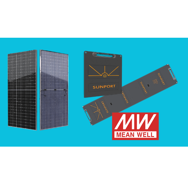 Foldable & Bifacial Solar Panels – MEAN WELL PV series Solar Panels 