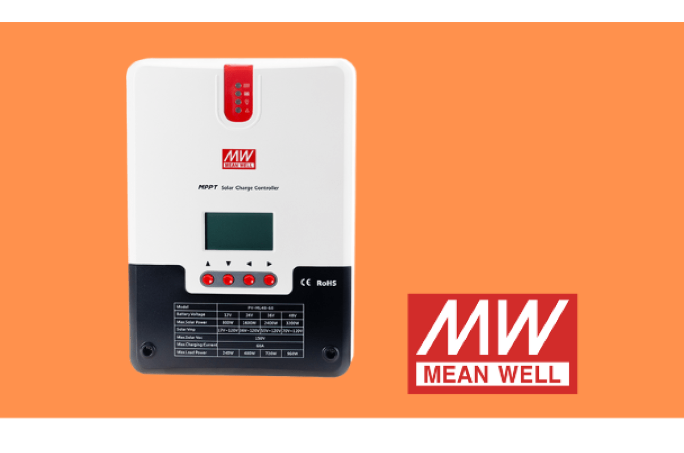 MEAN WELL PV-ML MPPT Solar Chargers (Not for Australian Use) 