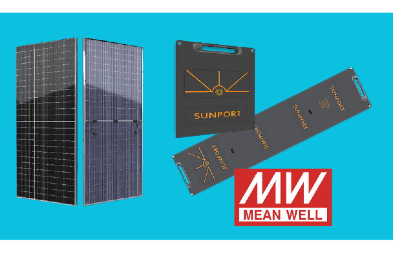 Foldable & Bifacial Solar Panels – MEAN WELL PV series Solar Panels 