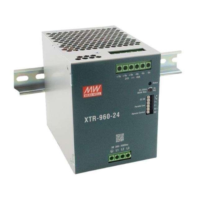 MEAN WELL XTR-960 960-WATT Ultra-Slim 3-Phase DIN Rail Power Supply